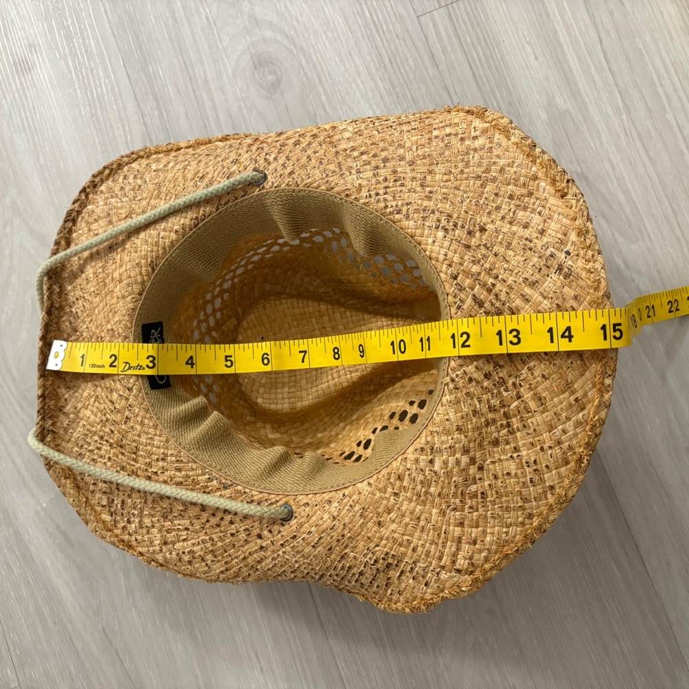 Cov-Ver Your World Straw Cowboy Hat Natural Fiber Western Sun Hat F1009-1 S/M - Picture 10 of 16